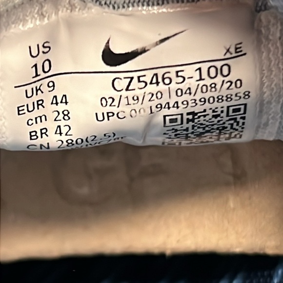 Nike Zoom Pegasus 37 Titans Running Shoes CZ5465-100 Men’s Size 10 Women’s 11.5 - Picture 13 of 16